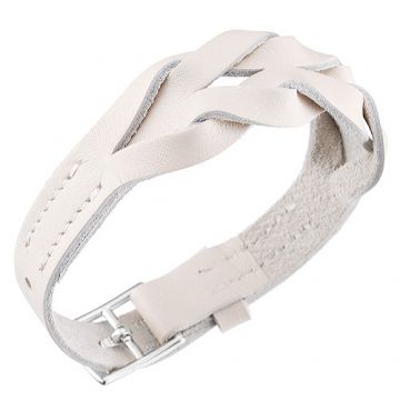 Hot Sale Hermes Hippique 316L Steel Buckle White Woven Leather Bracelet Rock Girls/Boys Australia 