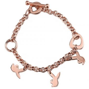 Cartier Rose Gold Color Rabbit Pendant Chain Bracelet Fake For Lady Sale Online US