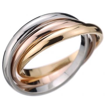 Replica Trinity De Cartier White/Rose/Yellow Gold-plated Ring For Women Fashion Design Price List Sydney B4052700