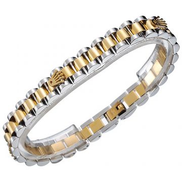 Rolex President Logo Gold & Stainless Steel Chain Bracelet Luxury Style Price In Dubai Men Gift
