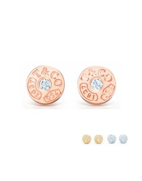 Tiffany 1837 Circle Stud Earrings Elegant Style Latest Design Friend Gift