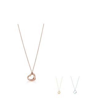 Tiffany Elsa Peretti Open Heart Pendant Studded Crystals Necklace Fashion Style USA Wholesale Women 11624294/30171179