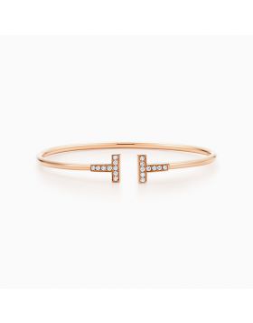 Women's Fashion Tiffany Ringent Double T Adjustable M-XL Diamonds Wire Bracelet Luxury Jewelley Price List